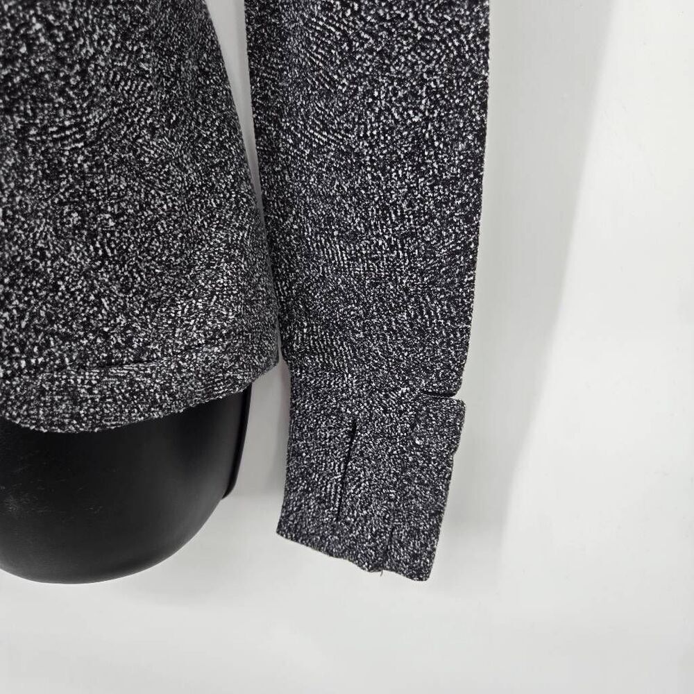 Lululemon Runderful Long Sleeve Size 8 Reconnect Jacquard White Black Top - Picture 5 of 11